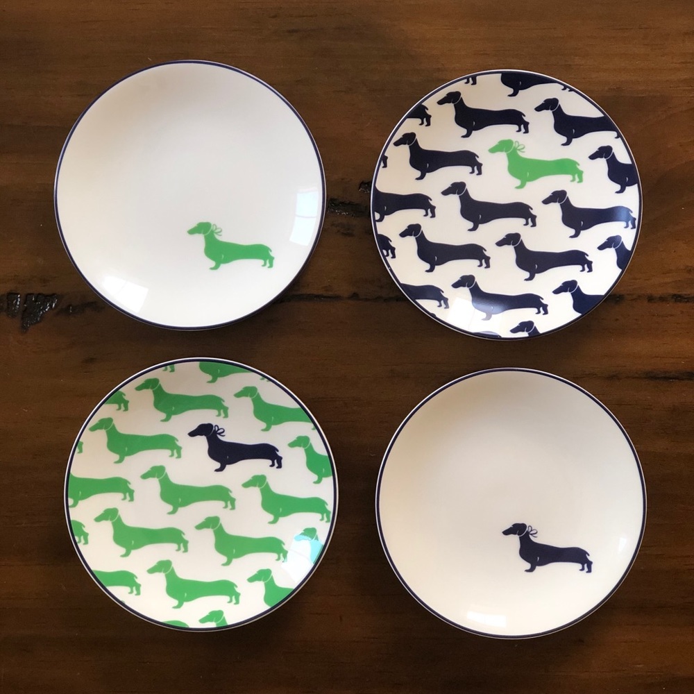 Kate Spade Lenox Wickford Dachshund Plates